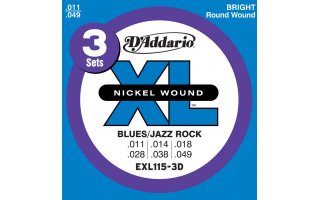 DAddario EXL115 -3D- XL Blues/Jazz Rock [11-49]